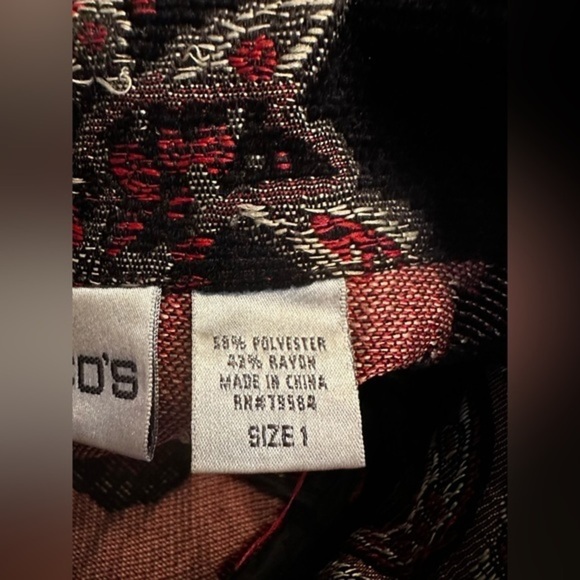 Chico's Multicolor Floral Paisley Tapestry Jacket Button Up Womens Sz 1 (M/8) - Picture 14 of 15